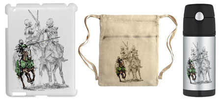 Medieval Knights Renaissance Art on t-shirts, mugs, iphone ipad cases covers, laptop skins, magnets