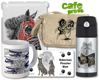 Gift products at CafePress featuring the art of Kelli Swan