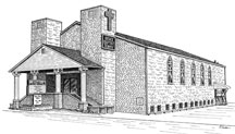 Illustration of Church - Baptist Temple