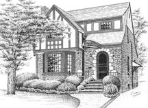 Tudor Cape Code House Drawing
