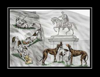Tinted Greyhounds Print