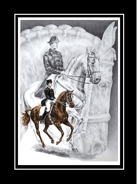 Tinted Dressage Horse Print