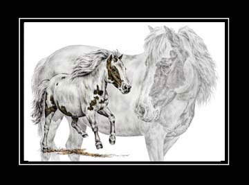 Tinted Miniature Horse Portrait