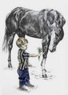 boy and horse art