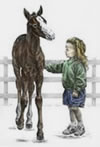 girl and horse art