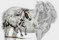 miniature horses art