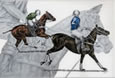 polo horse art print