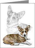 corgi note card