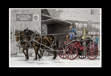 Old Fire Engine Picture Tinted