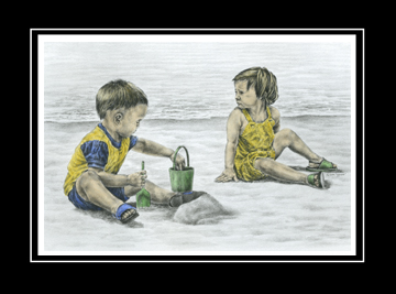 Kids Playing Picture Tinted