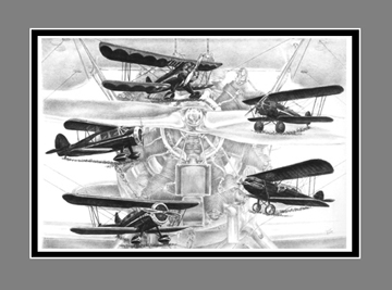 waco print black white