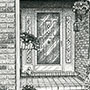 Pen and Ink Drawing of Condo Front Door